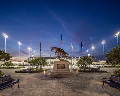 World Equestrian Center Arena monument of Sgt Reckless